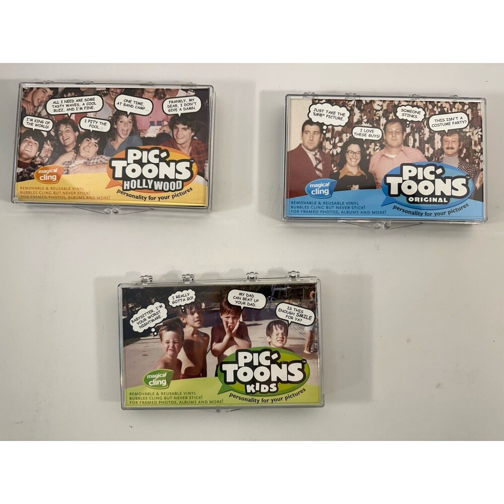 Pic-Toons Lot Of 3 Original Kids Hollywood Personality For Your Pictures Clings